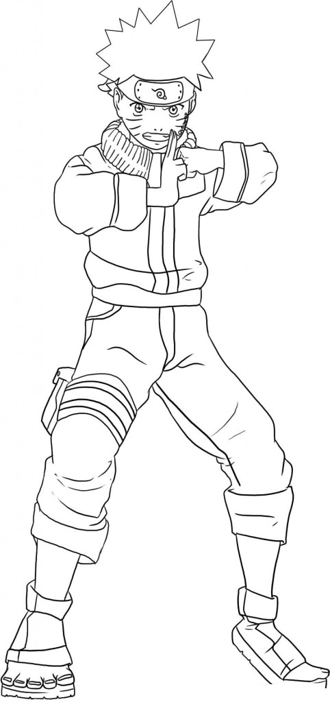 Plansa de colorat cu Naruto 17 9